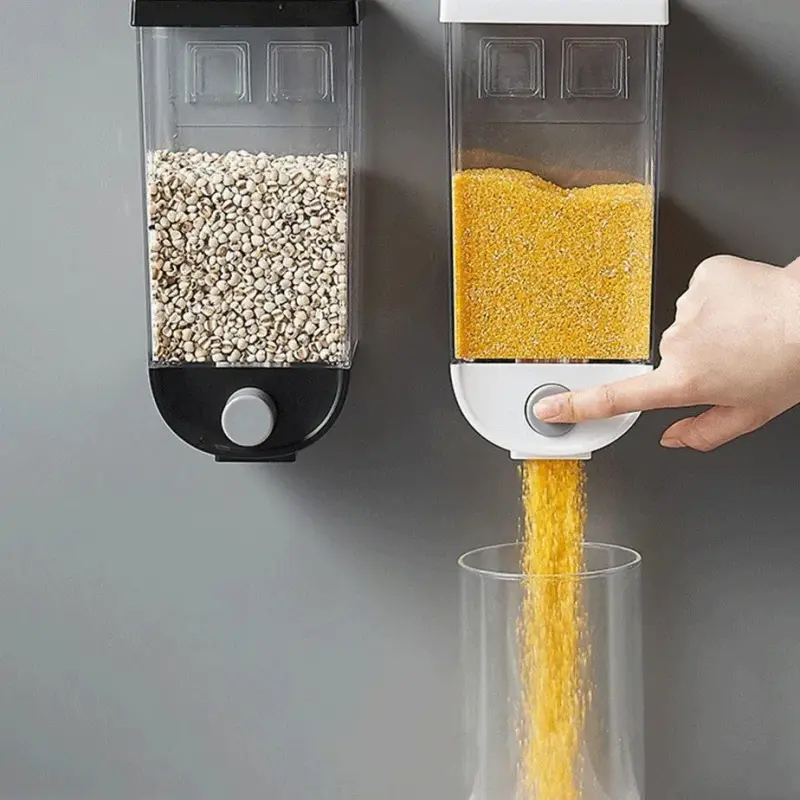 Dispenser Armazenamento de Alimentos Cereal Ração Feijão Farinha Temperos