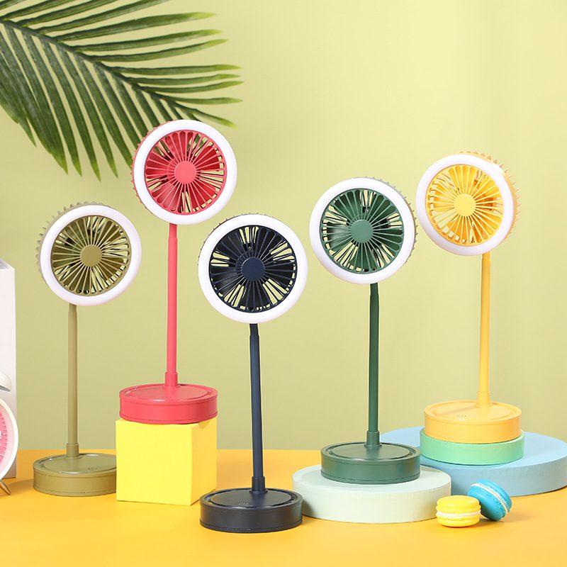 Mini Ventilador com 3 Velocidades USB Portátil Led e Base Flexível 360º