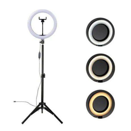 Kit Iluminador Ring Light 14 Polegadas Com Tripé e Dimmer