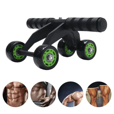 Roda Rolinho Exercício Abdominal Lombar Estabilizador 4 Rodinhas Wheel