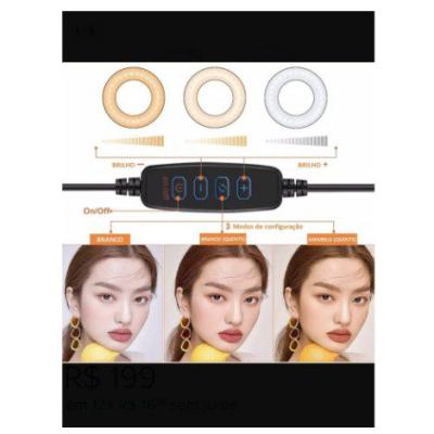 Kit Iluminador Ring Light 14 Polegadas Com Tripé e Dimmer