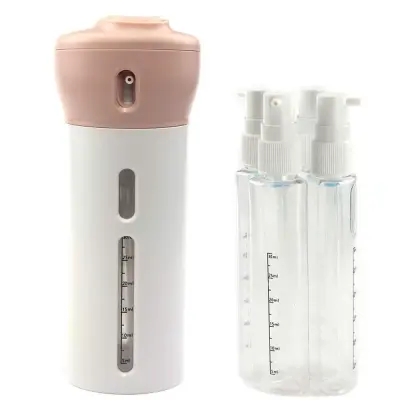 Dispenser Portátil De Viagem 4 em 1 Para Shampoo Creme Sabonete