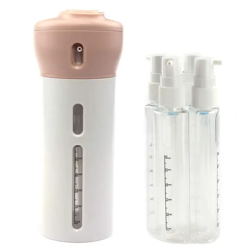 Dispenser Portátil De Viagem 4 em 1 Para Shampoo Creme Sabonete