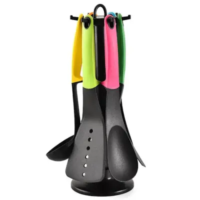 Kit Utensílios de Cozinha com 7 Pçs De Silicone