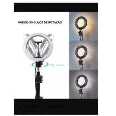Kit Iluminador Ring Light 14 Polegadas Com Tripé e Dimmer