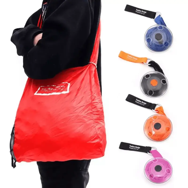 Nova Bolsa Sacola de Compras Mágica de Enrolar Reutilizável To Roll Up
