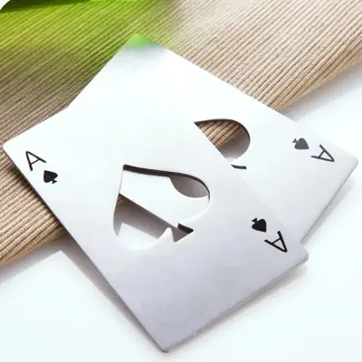 Abridor de Garrafas Carta Baralho Aço Ás de Espada Luxo – Inox
