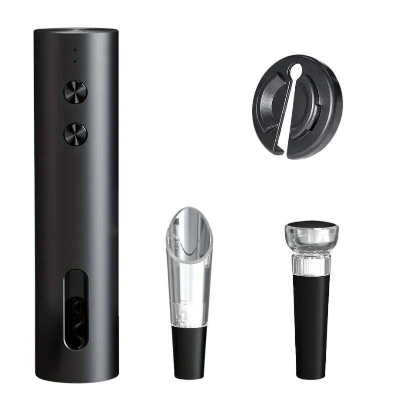 Kit Abridor de Vinho Elétrico Recarregável USB