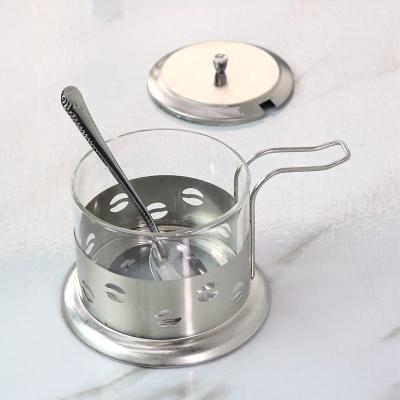 Açucareiro Em Vidro E Aço Inox Com Tampa E Colher – 200ml