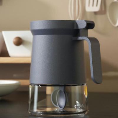Açucareiro/Porta Temperos Em Vidro Com Tampa E Colher – 350ML