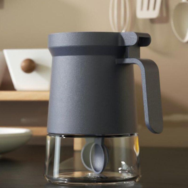 Açucareiro/Porta Temperos Em Vidro Com Tampa E Colher – 350ML