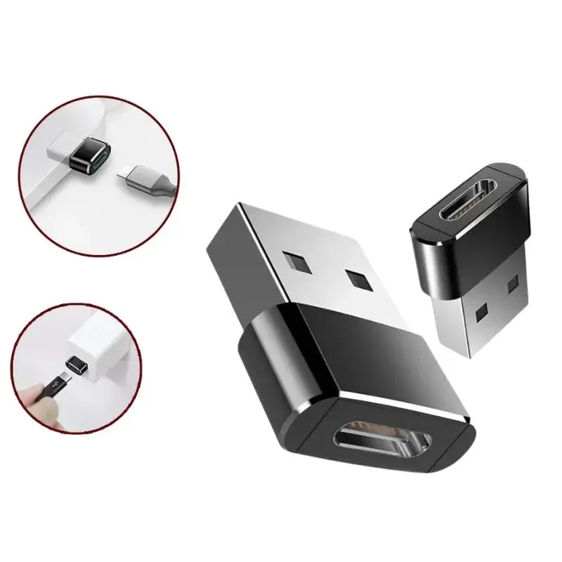Adaptador Plug USB C Fêmea Para USB 2.0