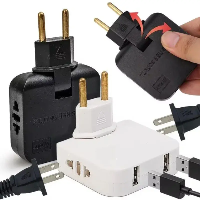 Adaptador Tomada Benjamin Articulado Com Entrada USB