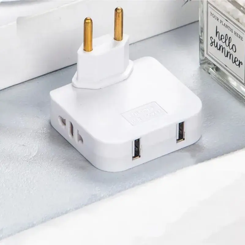 Adaptador Tomada Benjamin Articulado Com Entrada USB