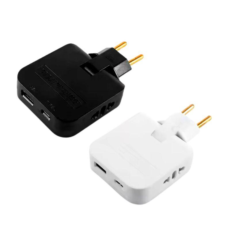 Adaptador Tomada Benjamin Articulado Com Entrada USB C