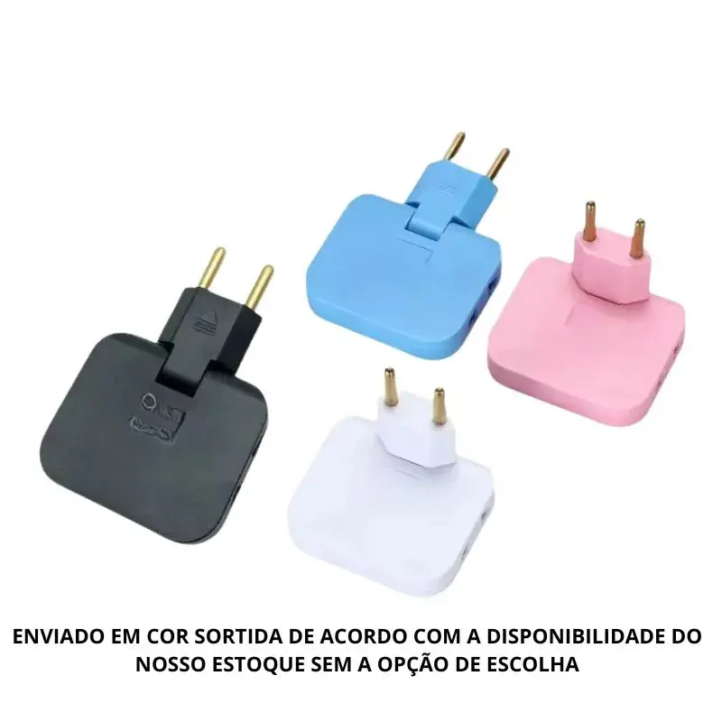 Adaptador Tomada Benjamin Articulado Com Entrada USB C