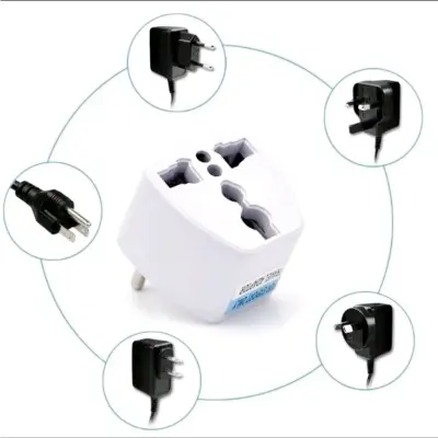 Adaptador Tomada Brasil Com Plug De Saída De Dois Polos