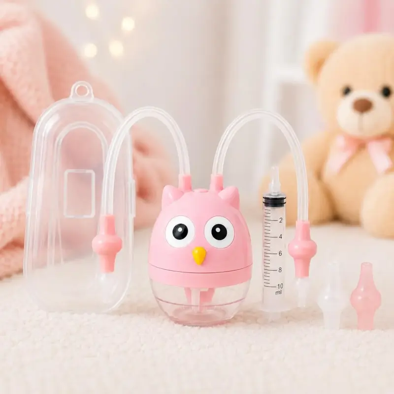 Kit Seringa e Aspirador para Lavagem e Limpeza Nasal Bebês