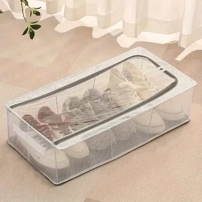 Organizador de Sapatos Transparente Dobrável Empilhável