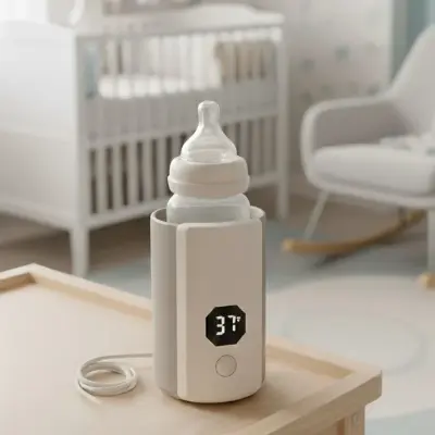 Aquecedor de Mamadeira Portátil Recarregável com Display Digital