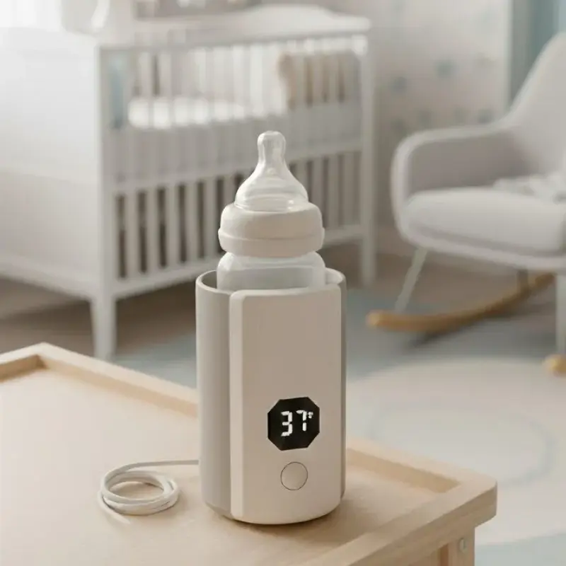 Aquecedor de Mamadeira Portátil Recarregável com Display Digital
