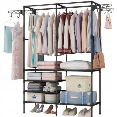 Arara Guarda Roupa Cabideiro com Prateleiras