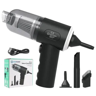 Aspirador Portátil Sem Fio Automotivo Recarregável Premium 3 em 1