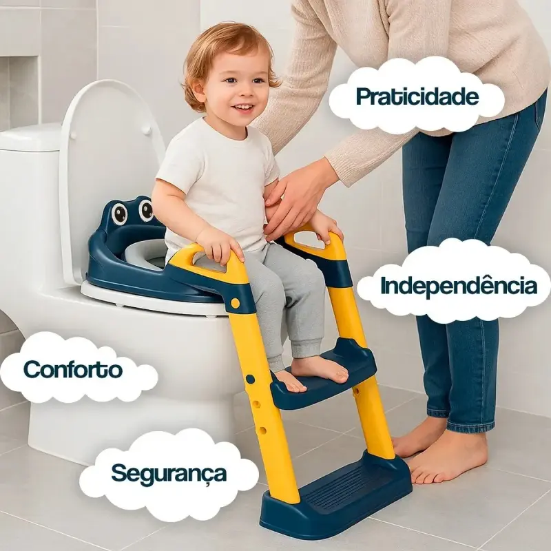 Assento Redutor Infantil Escada Dobrável