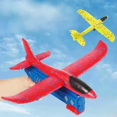 Avião Planador Aeromodelo Com Lançador Catapulta