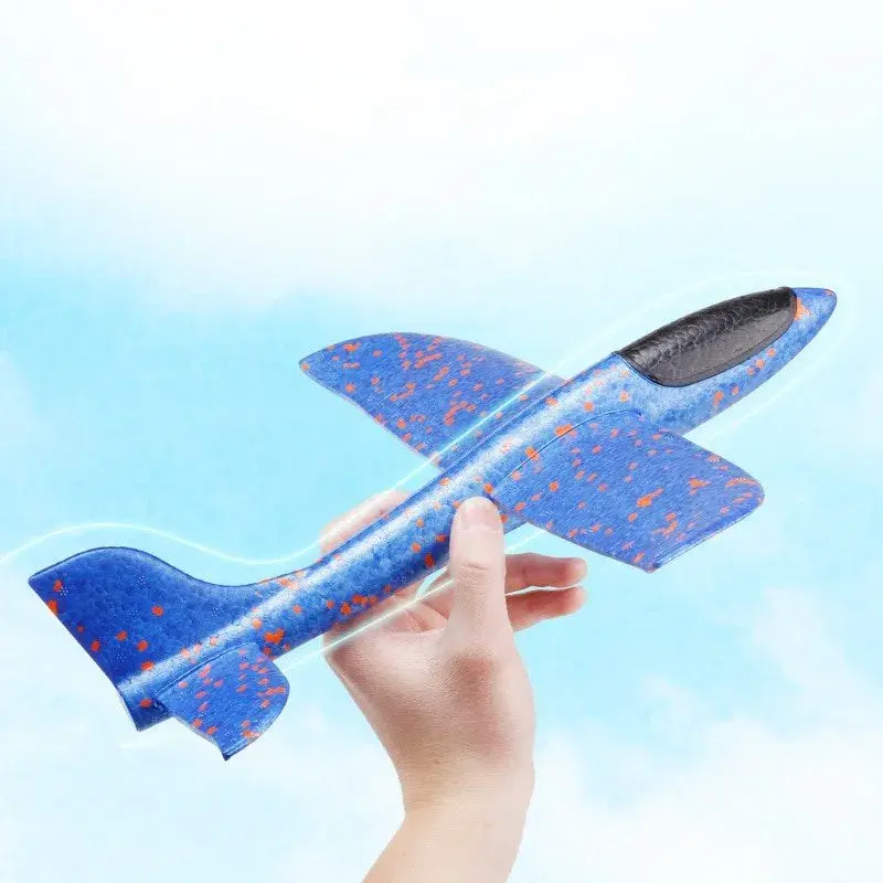 Avião Planador Aeromodelo Isopor de Arremesso com Led