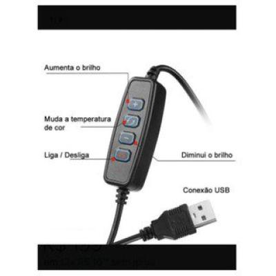Kit Iluminador Ring Light 14 Polegadas Com Tripé e Dimmer