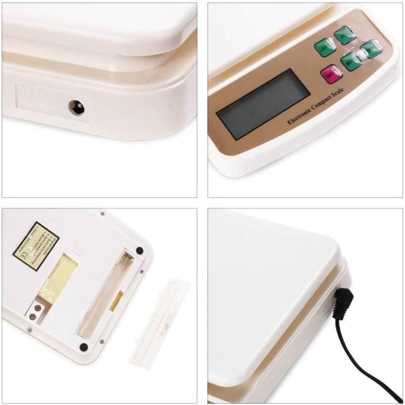 Balança Digital Compacta Branca até 10Kg – SF400A