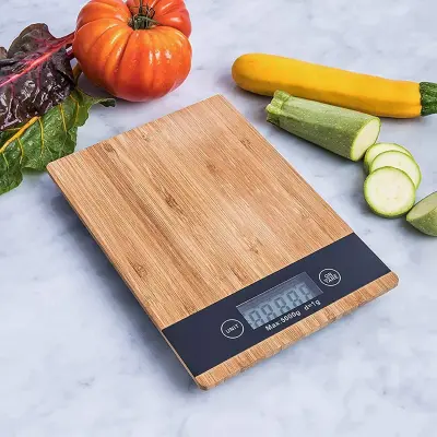 Balança Precisão Digital Cozinha em Madeira Escala 1g à 5 kg