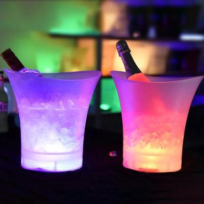 Balde De Gelo Caixa De Som Led RGB Bluetooth Transparente