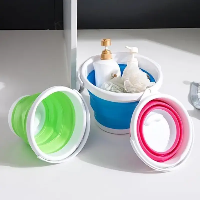Balde de Silicone Dobrável Retrátil Flexível 5 Litros