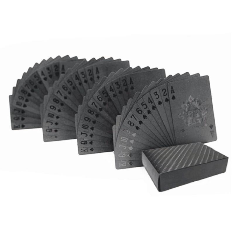 Baralho à Prova D’água Black Edition – Baralho de Plástico Preto