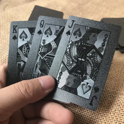 Baralho à Prova D’água Black Edition – Baralho de Plástico Preto