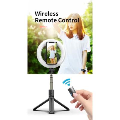 Bastão Pau Selfie 4 x 1 Ring Light Tripé Bluetooth Anel Luz Led – L07