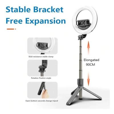 Bastão Pau Selfie 4 x 1 Ring Light Tripé Bluetooth Anel Luz Led – L07