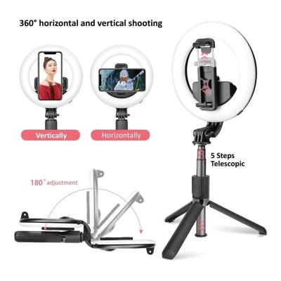 Bastão Pau Selfie 4 x 1 Ring Light Tripé Bluetooth Anel Luz Led – L07