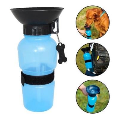Bebedouro Squeeze Cantil Portátil de Plástico com Velcro Para Cachorro 600ml
