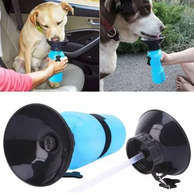 Bebedouro Squeeze Cantil Portátil de Plástico com Velcro Para Cachorro 600ml