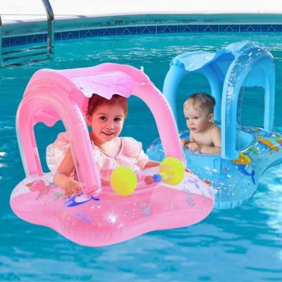 Boia Infantil Inflável Com Cobertura Baby Float Para Piscina