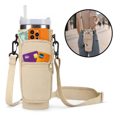 Bolsa Porta Garrafa Copo Térmico Squeeze com Alça Transversal