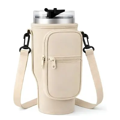 Bolsa Porta Garrafa Copo Térmico Squeeze com Alça Transversal