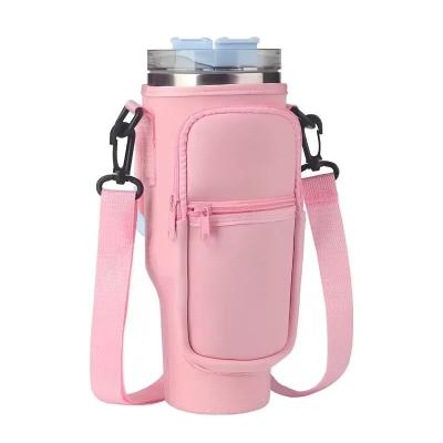 Bolsa Porta Garrafa Copo Térmico Squeeze com Alça Transversal