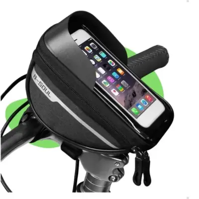 Bolsa de Guidão para Bicicleta com Suporte para Celular Impermeável
