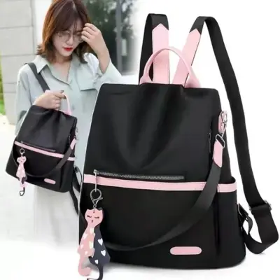 Bolsa Mochila Feminina Média Anti Furto Com Alça Transversal