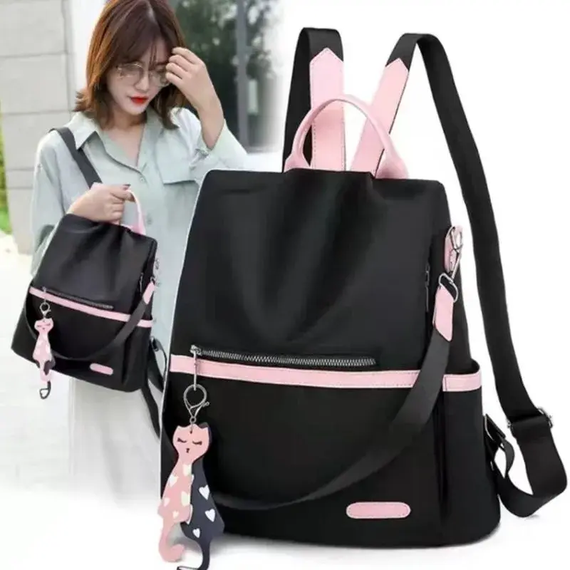 Bolsa Mochila Feminina Média Anti Furto Com Alça Transversal