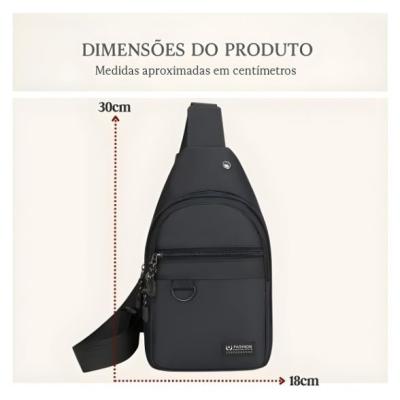 Bolsa Mochila Transversal Ombro Ajustável